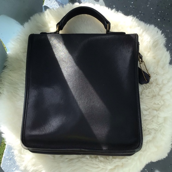 Vintage Coach All Weather Glove Tanned Cowhide Leather Station Tote Hand… - Picture 13 of 16